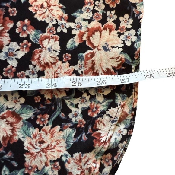 LC Lauren Conrad Button Front Shirt XXL Dark Floral Cottagecore Feminine Office - Picture 9 of 10